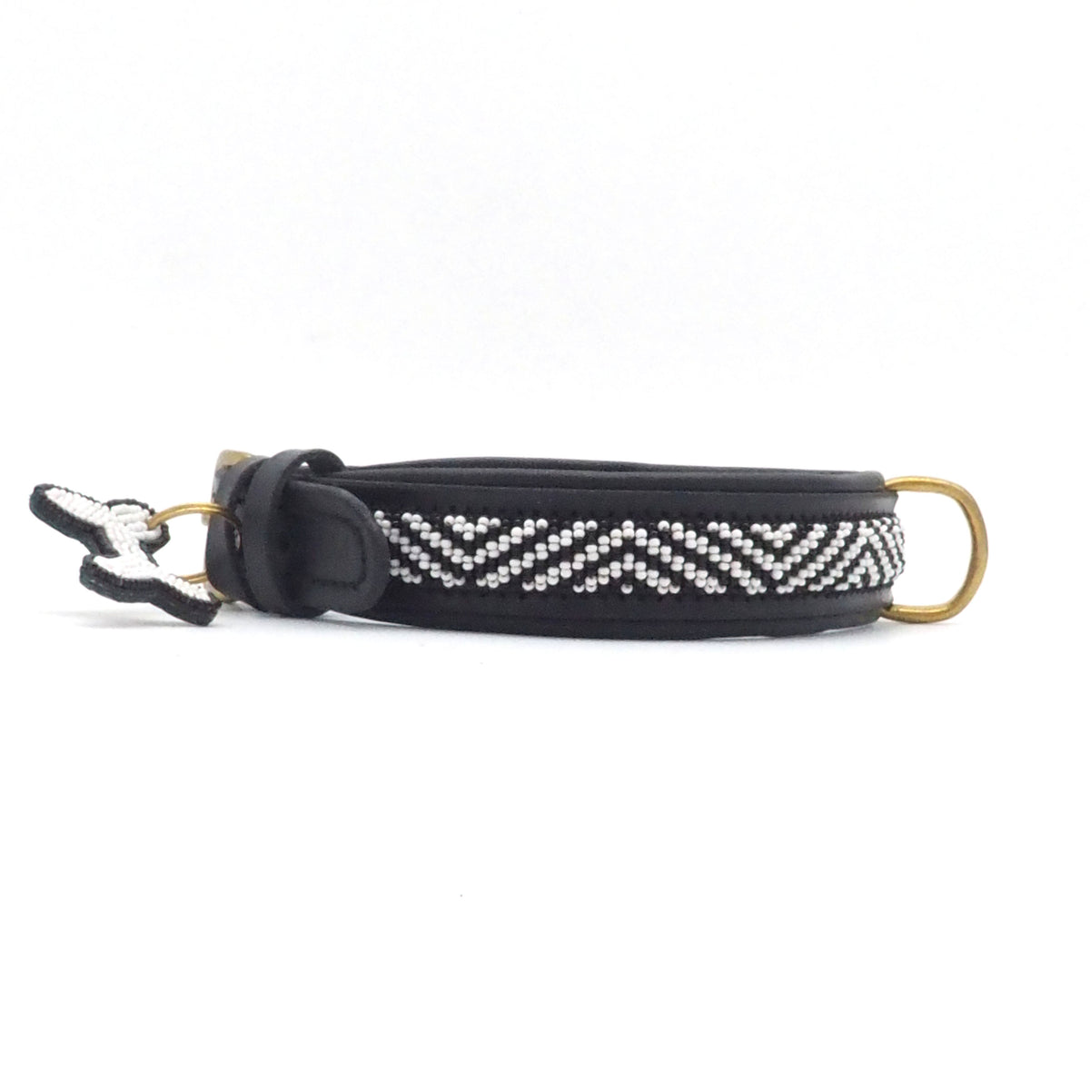 Hunde Halsband Leder Black Zebra Luxury